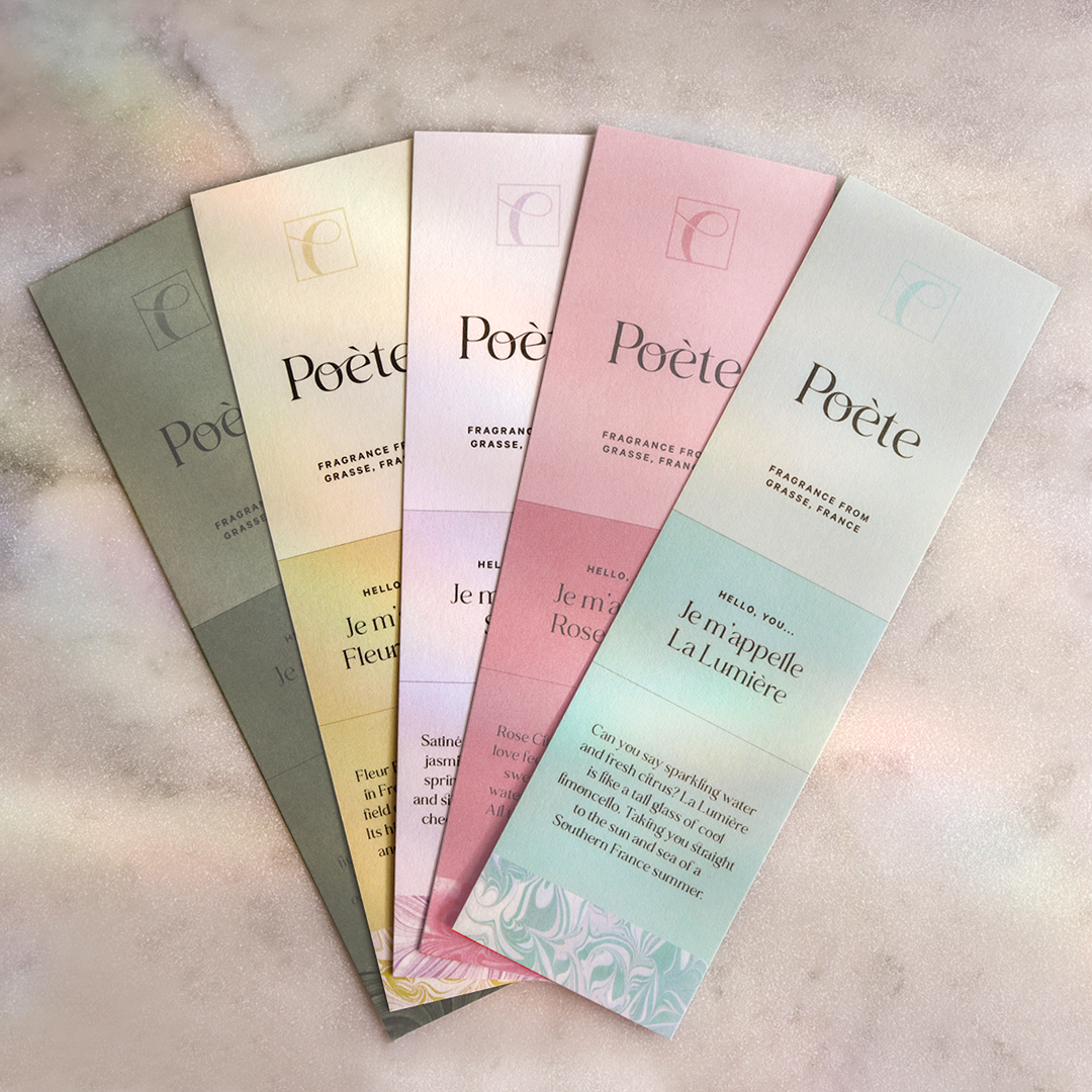 Poète Scented Bookmarks (Set of 6)